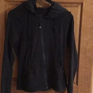 Lululemon black zip hooded sweatshirt